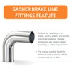 GASHER 1PCS 90 Degree Elbow Aluminum Alloy Tube 1.5"OD, Leg