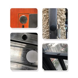 10mm Plastic Hole Plugs, 200 Pcs White Locking Insert End Cap, Flush Type Covers Plug Stopper for Furniture Shelf Cabinet