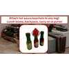 Hot Sauce Keychain with Red Keychain + Mini Tabasco Sauce,