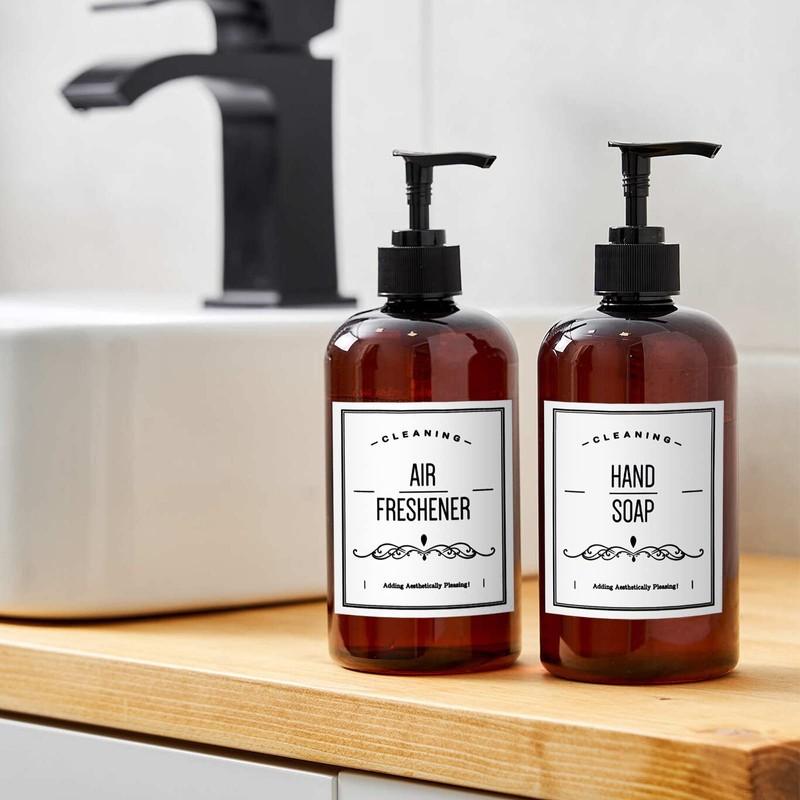Waterproof Bottle Label Sticker Soap Dispenser Sticker for Bathroom Lotion