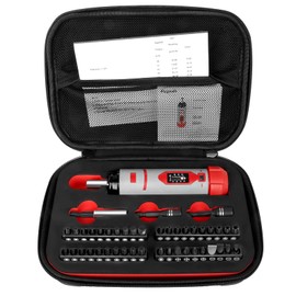 Fuyeah Torque Screwdriver Set 7.91 N·m (10-70 in-lbs) 1/4" Drive with 40 S2 Bits, Extended Bits Holder, Sleeve and Storage Bag, Perfect for Bike Repair, Scope Mounting, and Professional Maintenance