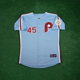 Majestic Tug McGraw 1984 Philadelphia Phillies Cooperstown Men's Blue Away Jersey - XL
