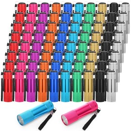 VIHOSE 80 Pcs Mini Flashlights Bulk, Bright Flashlights Set, Aluminum LED Handheld Torches for Party Favors Night Reading Camping Emergency Items Gifts Homeless, Batteries Not Included