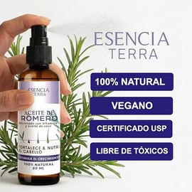 Aceite de romero para el crecimiento del cabello - Anticaída - Repara cabello seco y maltratado | Hidrata, nutre, fortalece | 60 ml |