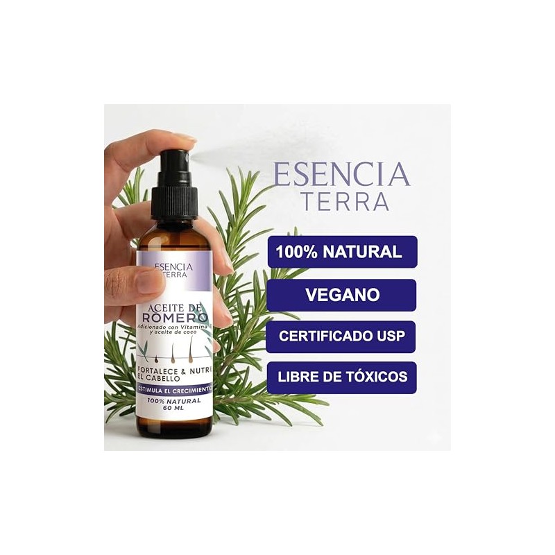 Aceite de romero para el crecimiento del cabello - Anticaída