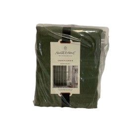 Hearth & Hand W/Magnolia Grid-Like Textured Shower Curtain 72x72", Green