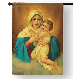 Catholic to the Max | Schoenstatt Madonna NEW Outdoor Seasonal House Flag | 28"x 40" Polyester