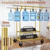 Raybee 74" W Heavy Duty Clothes Rack, Double Rods Gold