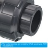 PATIKIL UPVC Pipe Fitting 25mm Socket 3pcs Straight Joint Union
