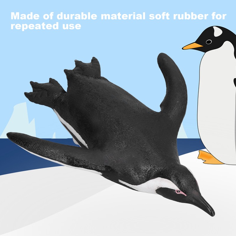 Penguin Model Simulation Soft Rubber Sliding Penguin Model Marine Animal