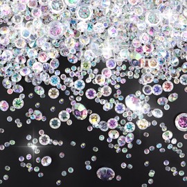 Scettar 5000 Pieces Diamond Table Decoration, Wedding, Christmas Decoration Rhinestones, for Table Decoration Birthday/Wedding Decoration 3 mm/4 mm/6 mm/10 mm (AB Colour)