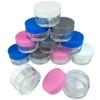 Beauticom 600 Pieces 20G/20ML Round Clear Jars with Mixed Color