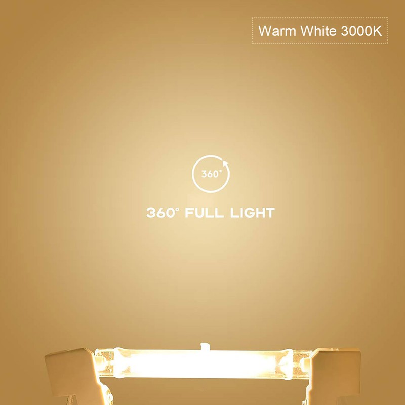 2Pcs R7S COB Bulb 5W 78mm Highlight Double Ended Flood