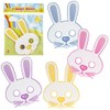 Buystarget 4x Easter Bunny Mask Bonnet Decor Spring Party Fun DIY Cut Out Kit Kids Party