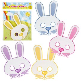 Buystarget 4x Easter Bunny Mask Bonnet Decor Spring Party Fun DIY Cut Out Kit Kids Party