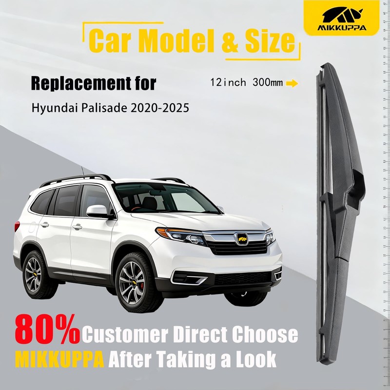 MIKKUPPA 12" Rear Windshield Wiper Replacement for Hyundai Palisade 2020-2025