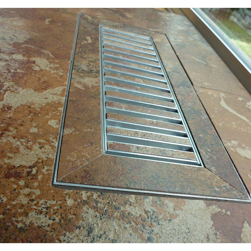 Chameleon 4"x12" 3/8" Thick Floor Vent Registers Matching Floor Tile