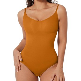 FeelinGirl Seamless Covered Bust Jumpsuit Thong Bodysuit Fit Comfort Slimming  Womenswear 1 Breathable Hip Tops Soft  Deals For You Days:_Panty-Dark Yellow_3XL/4XL
