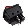 CLDIY DPST 4 Pins 2 Position On/Off Red LED Light