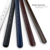 Italian Calfskin Genuine Leather Dress Belt Strap with Snaps 1''(25mm)