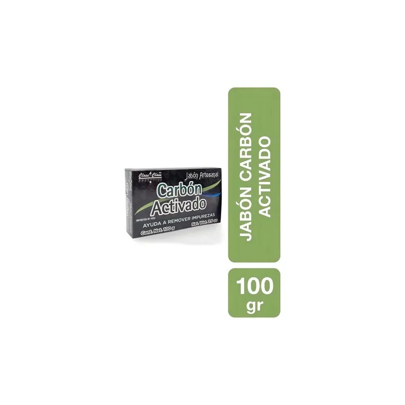 Jabon Artesanal Quita Puntos Negros Carbon Activado 100gr