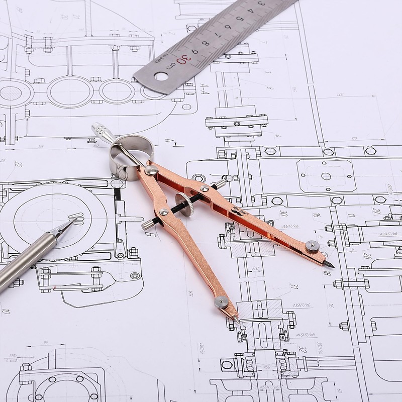 Mr. Pen Professional Geometry Compass - Rose Gold, Metal with