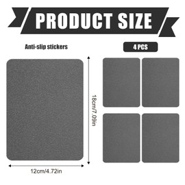 lasuroa 4pcs Phone Grip Tapes, Anti-Slip Cellphone & Mouse Rubber Stickers Patches Waterproof Whole Sheet Non Slip Decals Strips for Smooth Laptop Camera Cup Fingerboard Game Gun Controller (Grey)