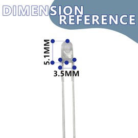 Innfeeltech 100pcs 3mm RGB LED Diode Light DC 3.0~3.4V, 20mA, Fast Flash LED, Coloured Flashing 3mm LED for DIY Projects