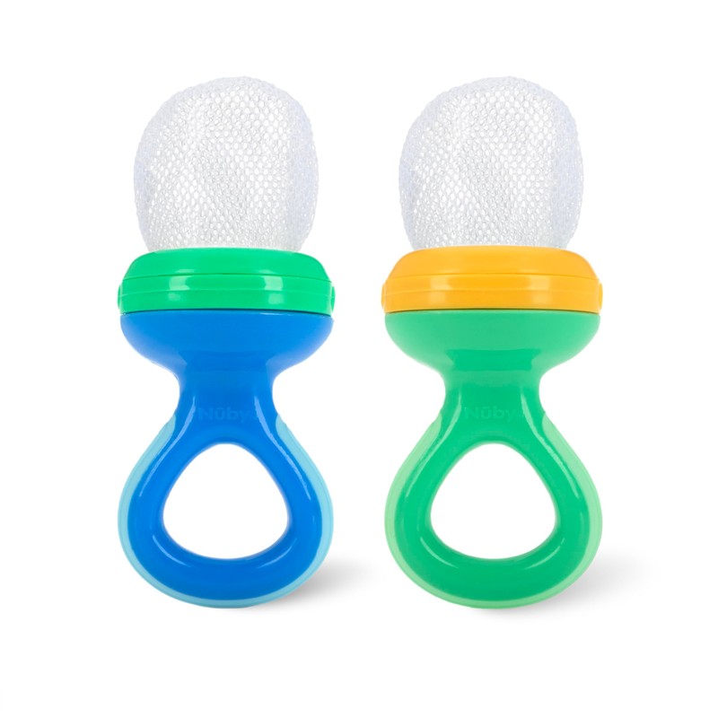 Nuby Nibbler Mesh First Soft Foods Feeder, 2pk, Colors May