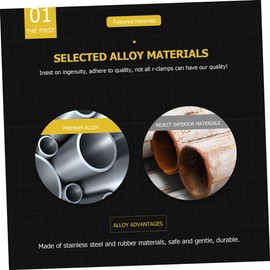 Tofficu 1set Cushioned Stainless Steel Cable Clamps Assortment Kit Shaped Design for Easy Installation for Automotive Household and Industrial Use 20pcs