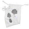 Ambesonne Celtic Fabric Pouch Set of 2, Hand-Drawn Tree of