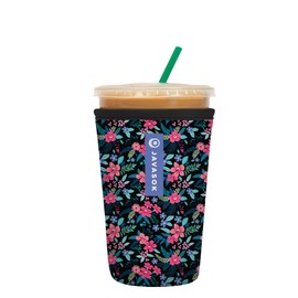 Sok It Java Sok Iced Coffee & Cold Soda Insulated Neoprene Cup Sleeve (Tropical Blooms, Medium: 22-28oz)