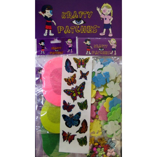 Krafty Eye Patches for gilrls- Mini Flower Kit (Regular Size Patch 4yrs Old and up)