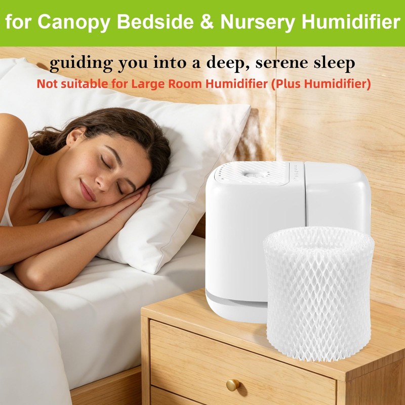 EVERSHOW 6 Pack Humidifier Filter Replacement Compatible with Canopy Bedside