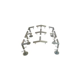 6 Leg Style Carport Canopy Pipe Fittings Low Peak Connectors with 102 Degree Angle (Choose Size) (Connects 3/4" Pipe)