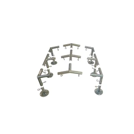 6 Leg Style Carport Canopy Pipe Fittings Low Peak Connectors with 102 Degree Angle (Choose Size) (Connects 3/4" Pipe)