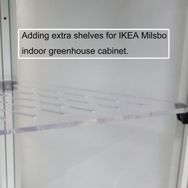 PIAOLGYI Shelf Bracket for IKEA Milsbo Indoor Greenhouse Cabinet,Accessories Compatible with IKEA Milsbo Glass Cabinet,White(Not Include Shelves)