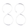 1.3" Inch Infinity Double Hoop Dangle Drop Earrings, 925 Sterling