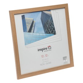 Hampton Frames SORBONNE 12x12 (30x30cm) Oak Effect Square Picture Poster Photo Frame Plexi (Non-Glass) SOR1212NG