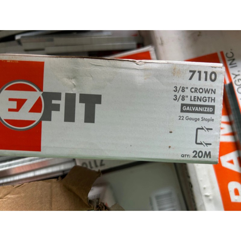 EZFit 7110 Staples 3/8 crown 3/8 length 22 guage Galvanized