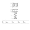 Sourcingmap M8 304 Stainless Steel Long Spring Channel Nuts 5pcs