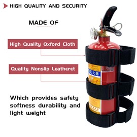 Car Roll Bar Fire Extinguisher Mount Holder Replacement for Jeep Wrangler CJ YJ TJ LJ JK JKU JL JLU, Polaris Ranger RZR General RS1, Can Am Maverick X3 & More - Adjustable Extinguisher Mount Strap
