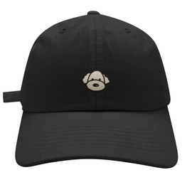 JPAK Poodle Baseball Cap Embroidered Cotton Dad Hat - Dog Puppy Black