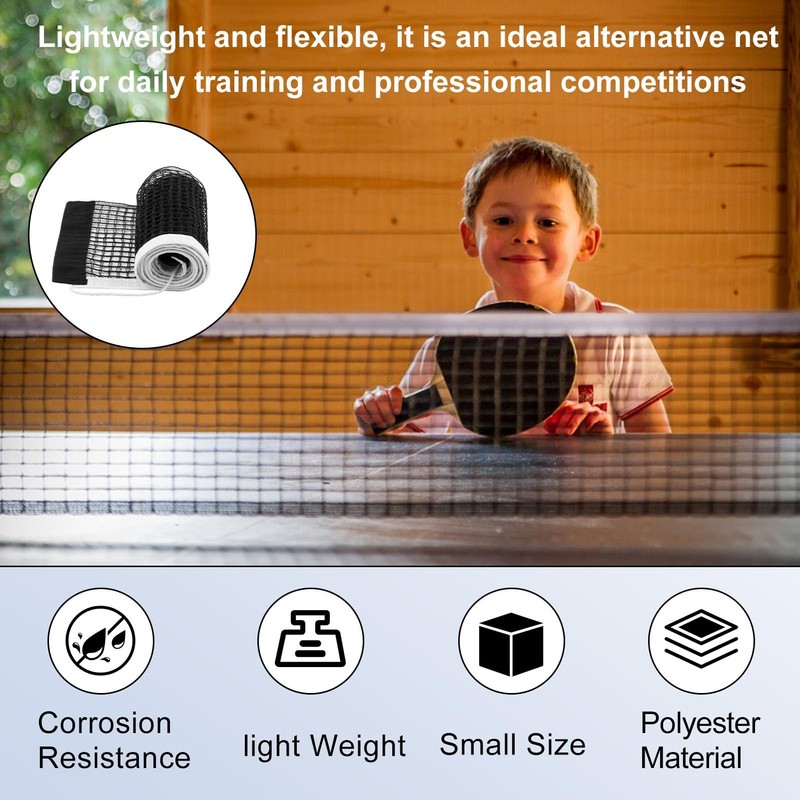Pack of 2 Table Tennis Net, Polyester Table Tennis Replacement