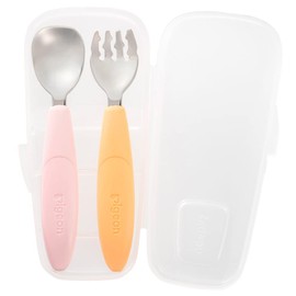 Pigeon Jibun Pakupak Spoon & Fork with Case FRUIT