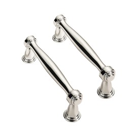 ZAUYX Solid Heavy Duty 10 Pack 3 Inch Hole Center Polished Nickel Cabinet Pulls Kitchen Cabinet Hardware Kitchen Handles for Cabinets Dresser Pulls Drawer Pulls