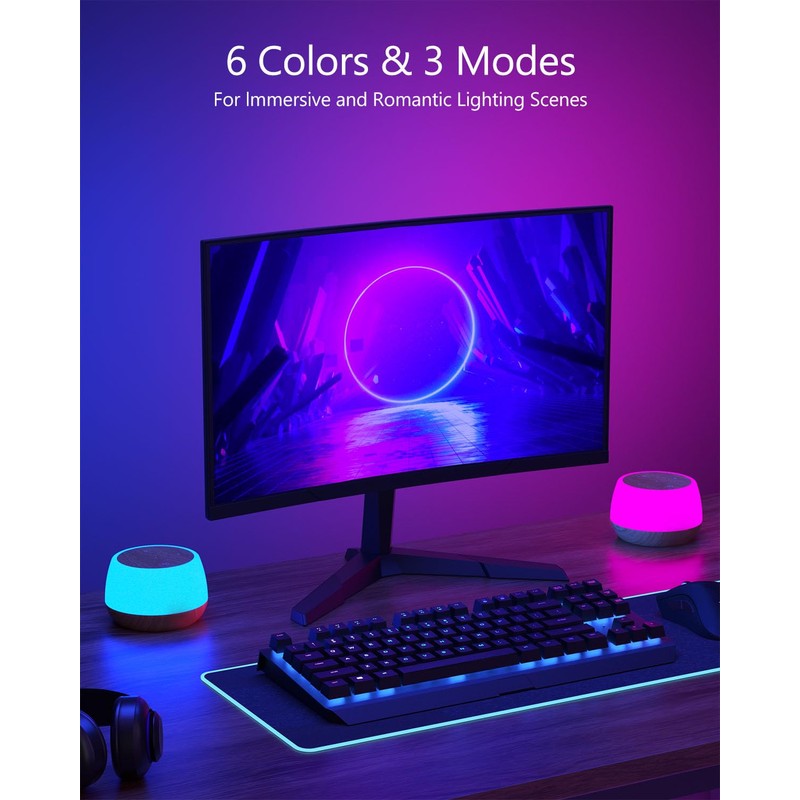 Bonsery Kids Night Light Touch, Rechargeable Bedside Lamp Stepless Dimmable,