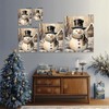 Christmas Canvas Wall Art Decor - Charming Snowman with Black