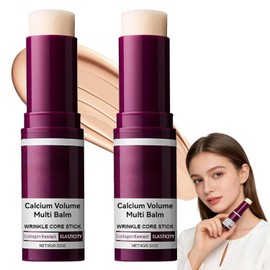 3pcs Bálsamo Multi-Volumen con Calcio y Colágeno,Barra De Cuidado De Ojos,Barra Hidratante Antiarrugas para Ojos,Extracto de Elastina para Piel Firme y Suave,Apta para Ojos,Cuello y Rostro (A, 2PCS)