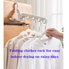 MINGKAI 3pcs Multi-Functional Five Hole Hook Folding Clothes Hanger for